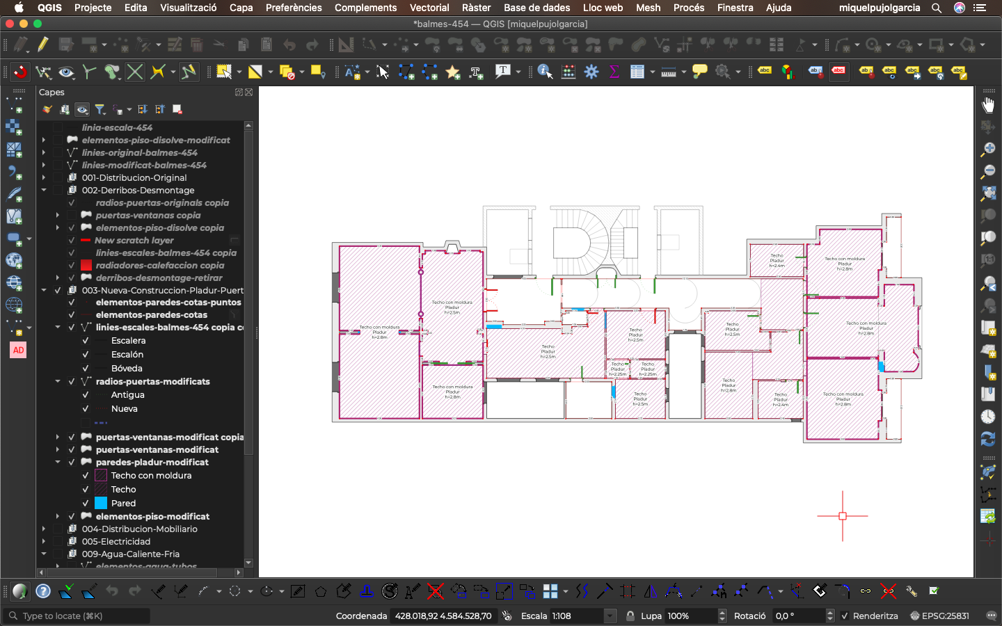 Captura de pantalla de QGIS